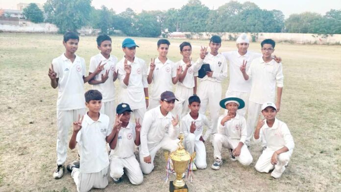 Fly World Cricket Academy team won in the Under 14 Cricket Tournament